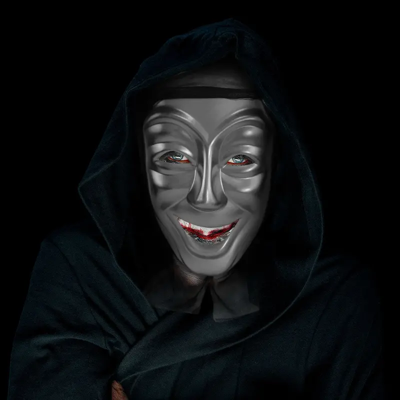 Máscara De Teatro Color Plata Para Halloween 1