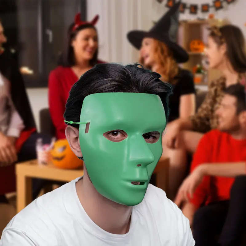 Máscara Para Disfraz De Halloween, Color Verde 1