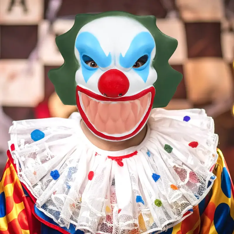 Máscara Payaso, Cabello Verde, Disfraz De Halloween 1
