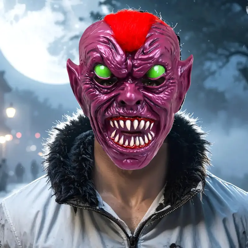 Máscara Vampiro, Color Rojo, Disfraz De Halloween 1