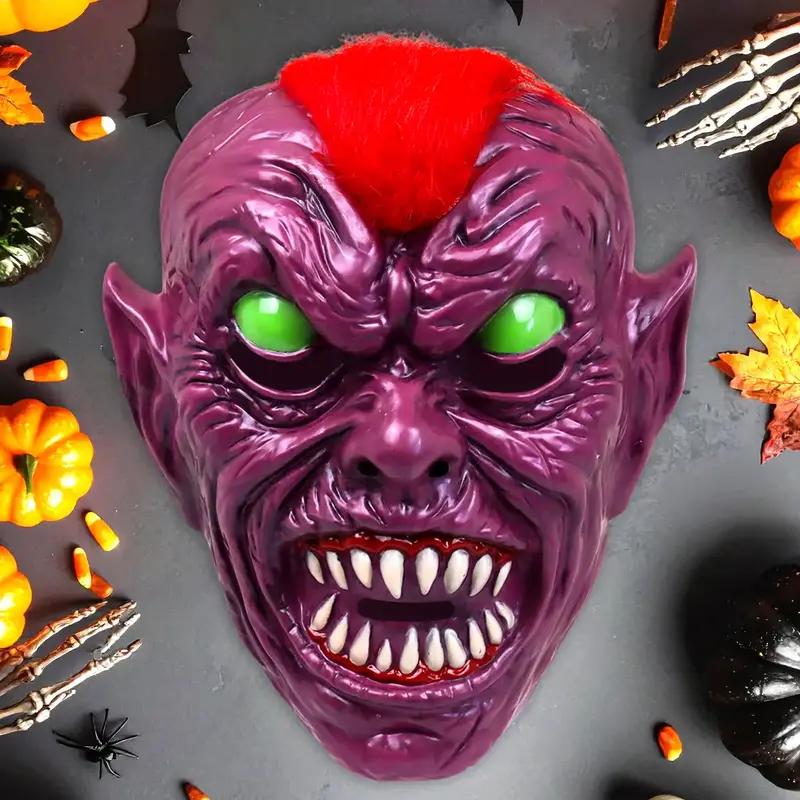 Máscara Vampiro, Color Rojo, Disfraz De Halloween 2