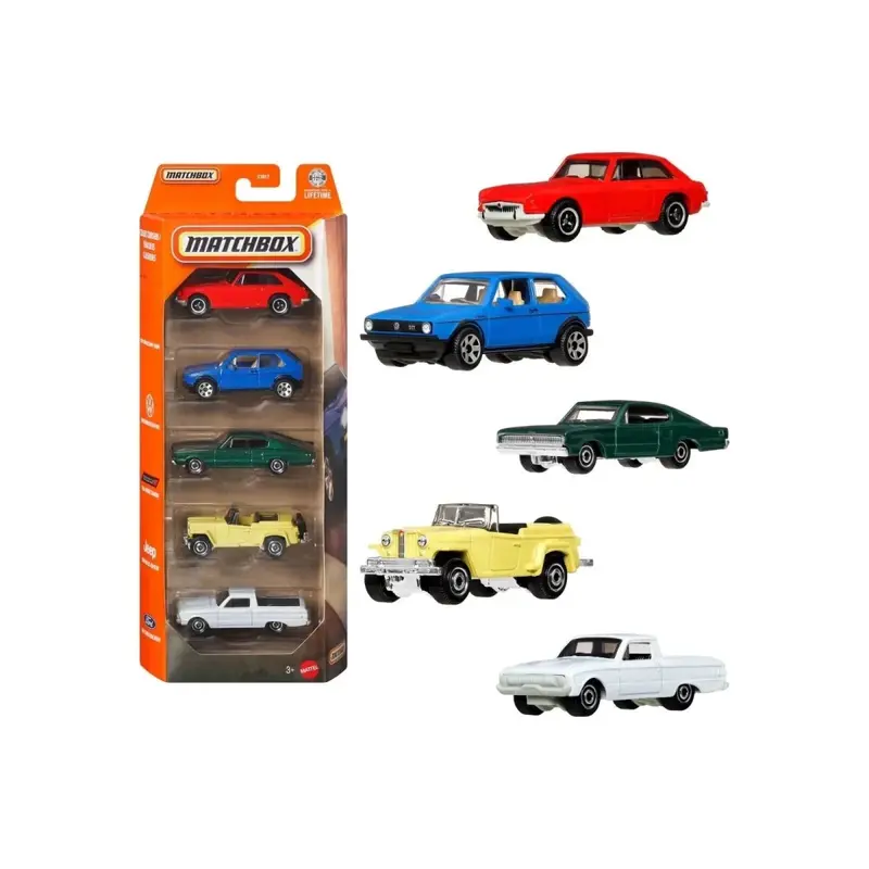 Matchbox 1:64 Scale Basic Cars 5 Pcs Assorted 1