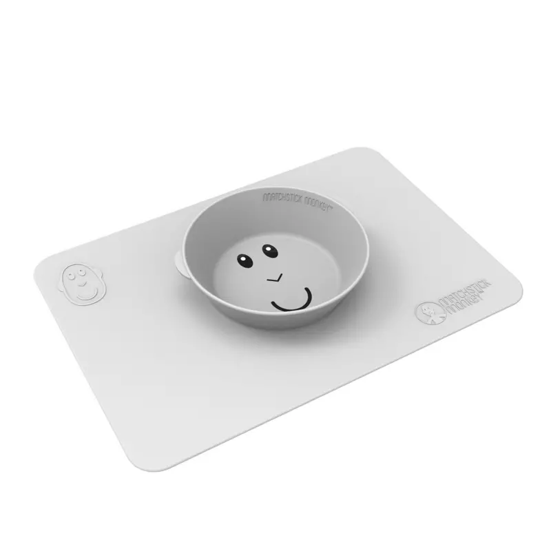 Matchstick Monkey Anti-Slip Bowl - Cool Grey 1
