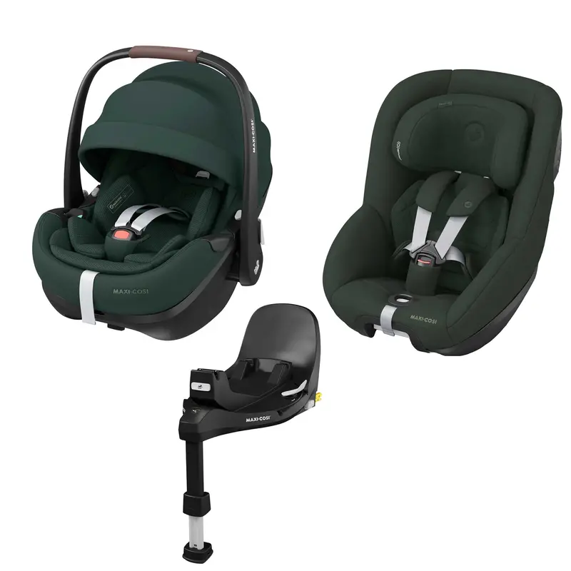 Maxi-Cosi 360 Pro 2 Family Bundle In Twillic Green 1