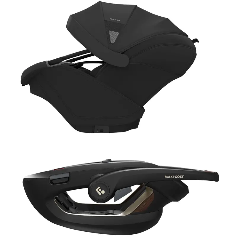 Maxi-Cosi Coral Slide Pro, Pearl Xl Slide Pro & Base Bundle In Onyx Black 2