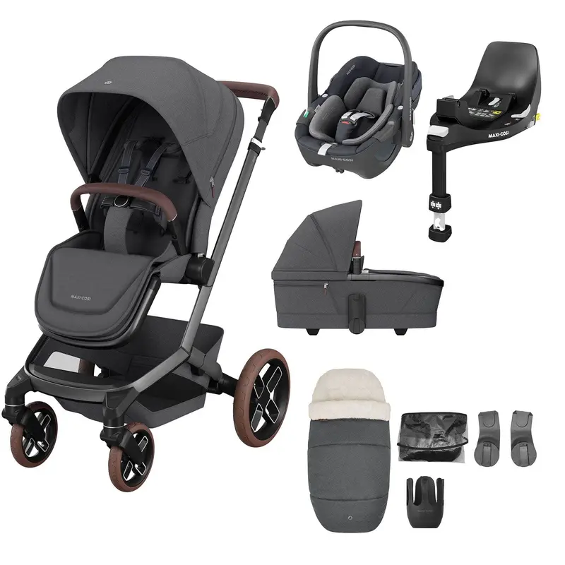 Maxi-Cosi Fame 8 Piece Complete Bundle In Twillic Graphite 1