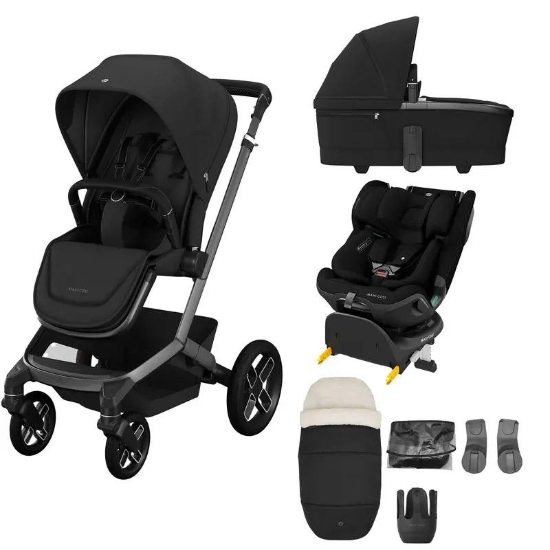 Maxi-Cosi Fame 9 Piece Emerald 360 Pro 2 Bundle In Twillic Black 1