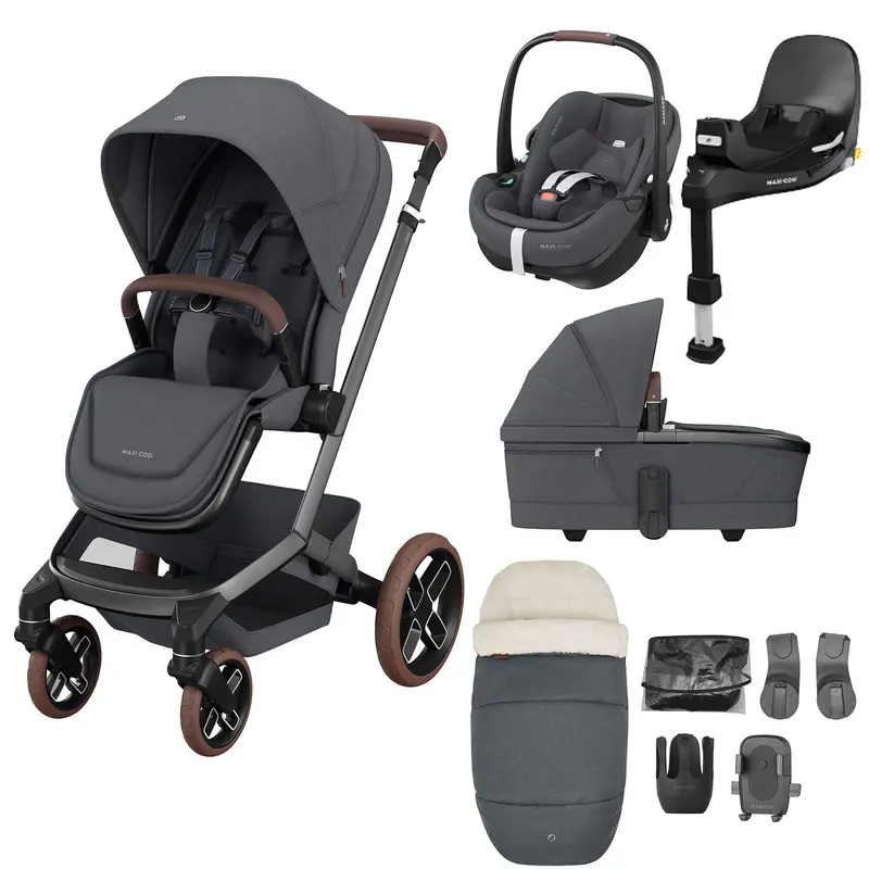 Maxi-Cosi Fame 9 Piece Premium Bundle In Twillic Graphite 1