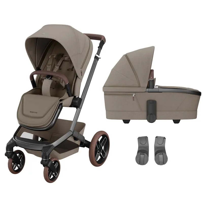 Maxi-Cosi Fame Pram With Carrycot In Twillic Truffle (Brown Wheels) 1