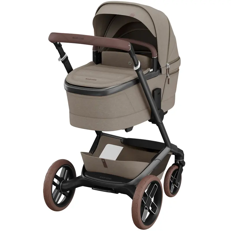 Maxi-Cosi Fame Pram With Carrycot In Twillic Truffle (Brown Wheels) 2