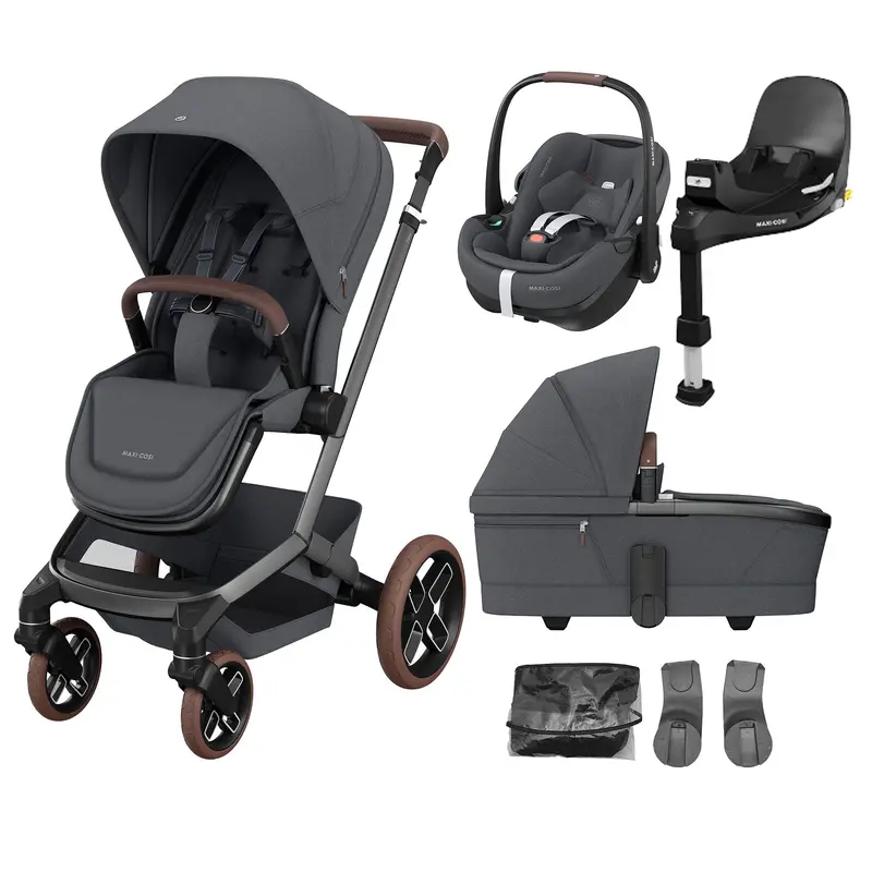 Maxi-Cosi Fame Travel System (Pebble 360 Pro 2 & Base Kit) In Twillic Graphite 1