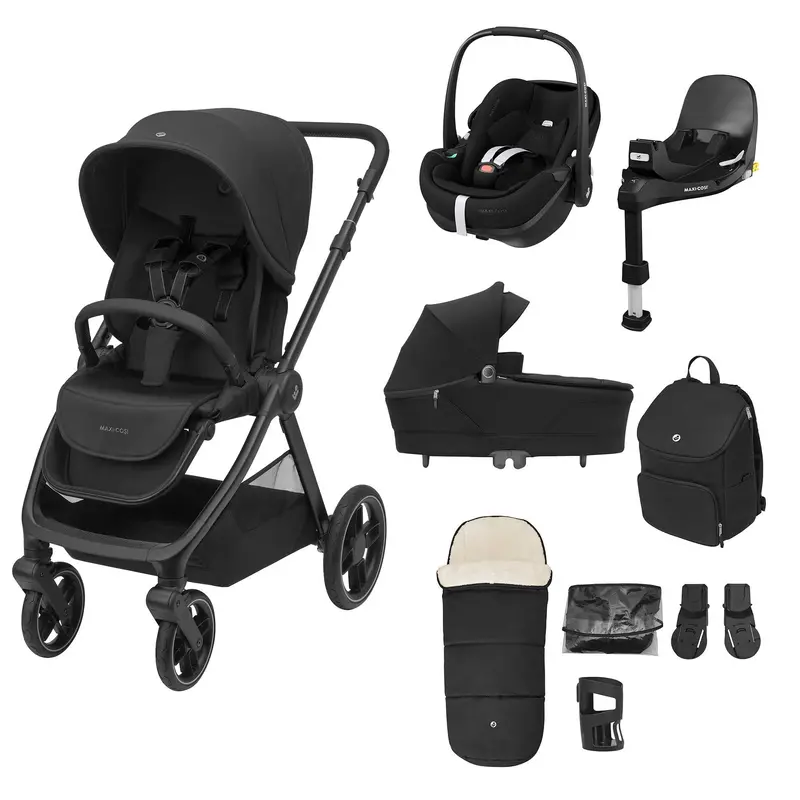 Maxi-Cosi Oxford+ 9 Piece Premium 360 Pro 2 Bundle In Twillic Black 1