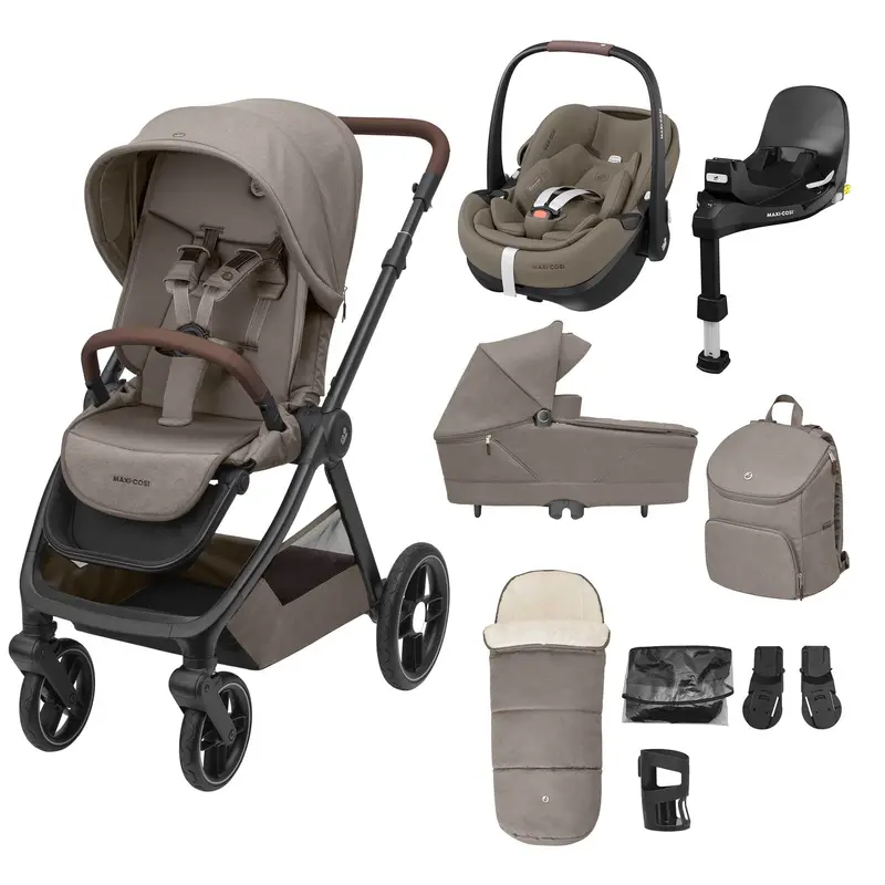 Maxi-Cosi Oxford+ 9 Piece Premium 360 Pro 2 Bundle In Twillic Truffle 1