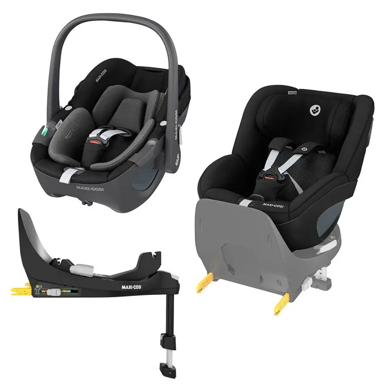 Maxi-Cosi Pebble 360, Pearl 360 & Familyfix 360 Base Bundle - Black 1