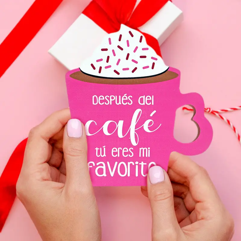 Mdf Decorativo Taza San Valentín, Color Fiusha 1