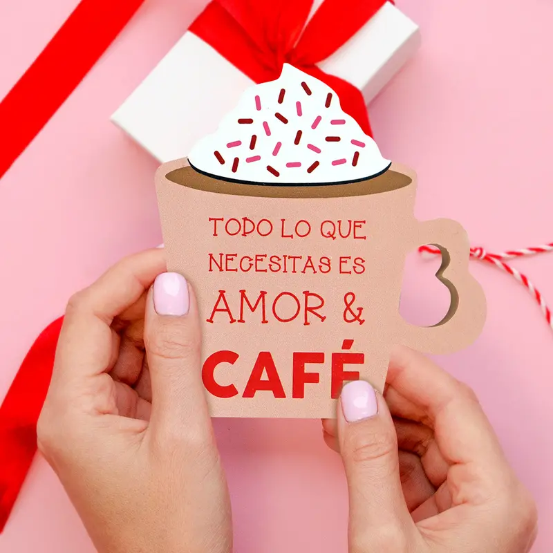 Mdf Decorativo Taza San Valentín, Color Rosa 1
