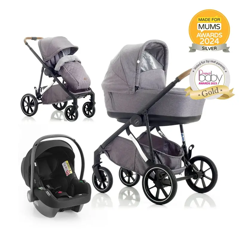 Mee-Go Uno Plus 3-In-1 Travel System - Grey/Chrome 1