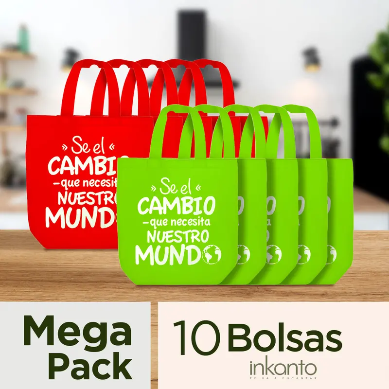 Mega Pack De 10 Bolsas Ecológicas 51X40x17cm 1
