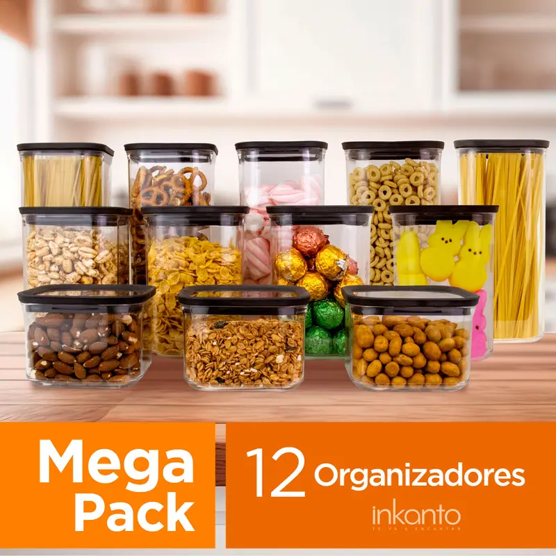 Mega Pack De 12 Contenedores De Plástico Inkanto 1