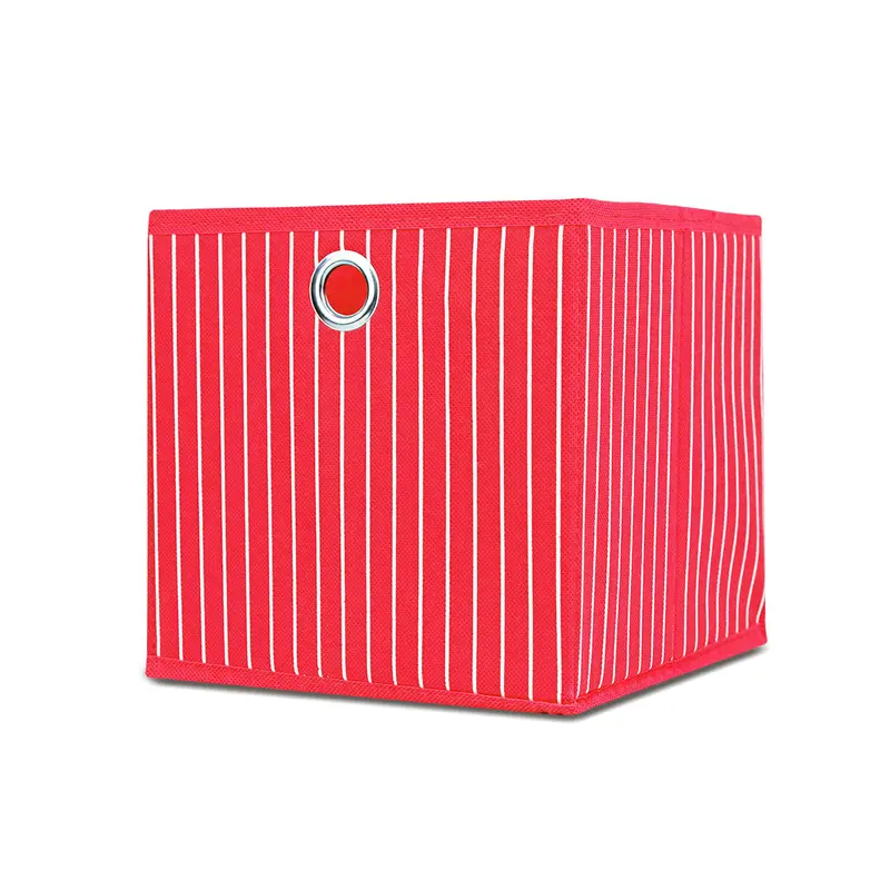 Mega Pack De 4 Cajas Cuadradas Para Almacenamiento, Organizador Non Woven Rojo 2