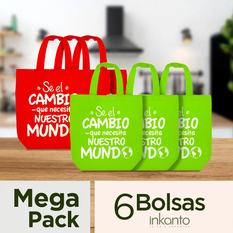 Mega Pack De 6 Bolsas Ecológicas 51X40x17cm 1