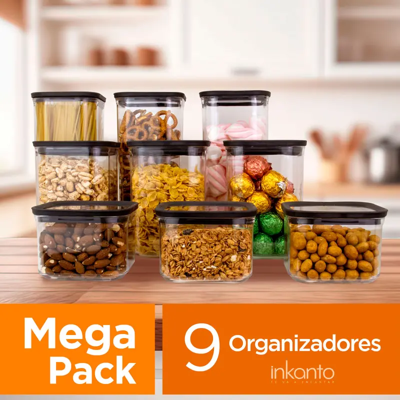 Mega Pack De 9 Contenedores De Plástico Inkanto 1