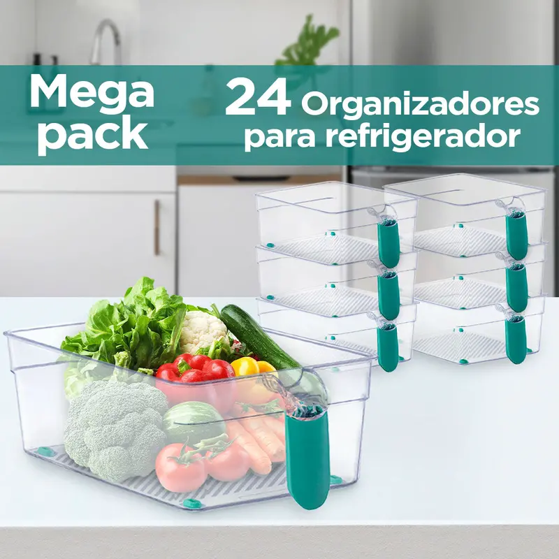 Mega Pack Organizadores Refrigerador, 24 Pzas 1