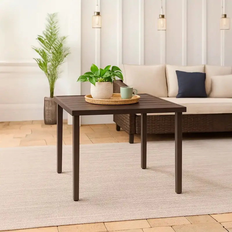 Mesa De Comedor Cuadrada Para Patio, Threshold 1