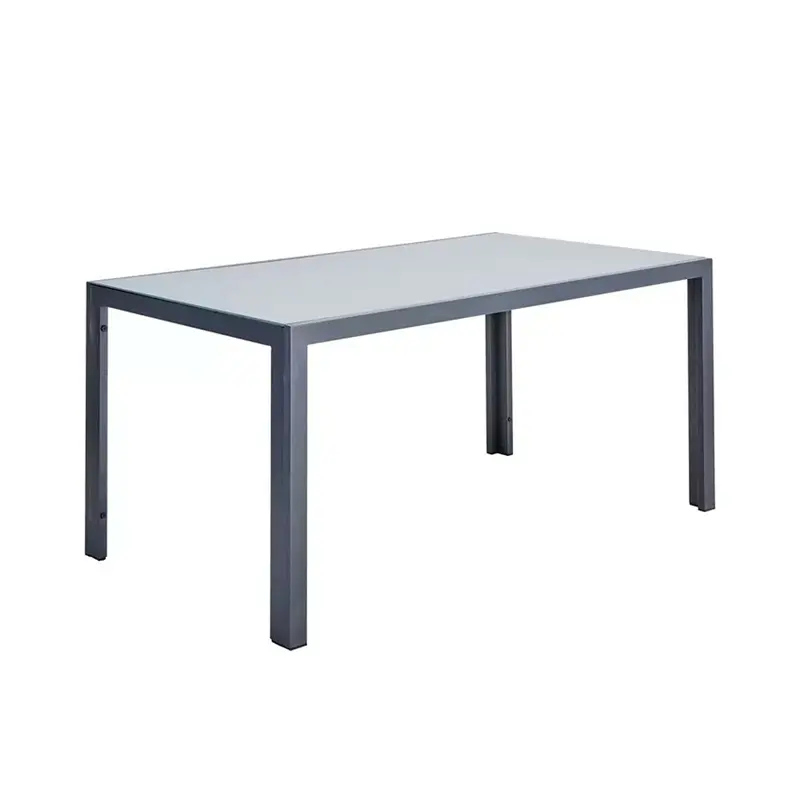 Mesa De Comedor Para Jardín Con Cubierta De Cristal 1