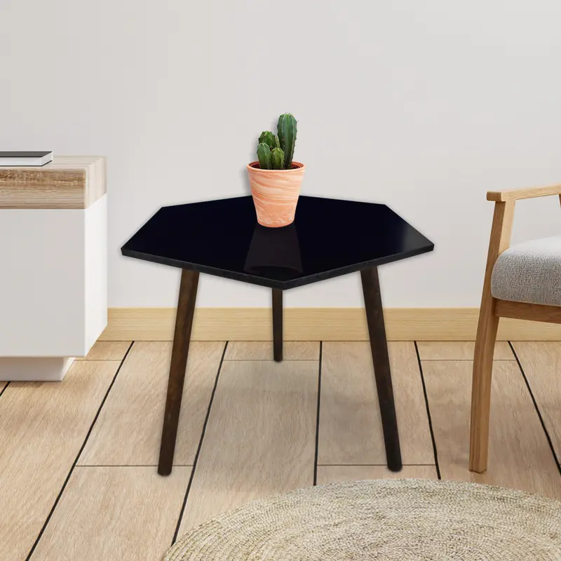 Mesa Inkanto Hexagonal Negra 1