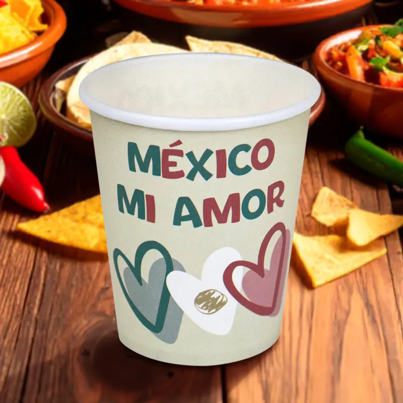 México Mi Amor, Vasos De Cartón, 10 Pzas 2