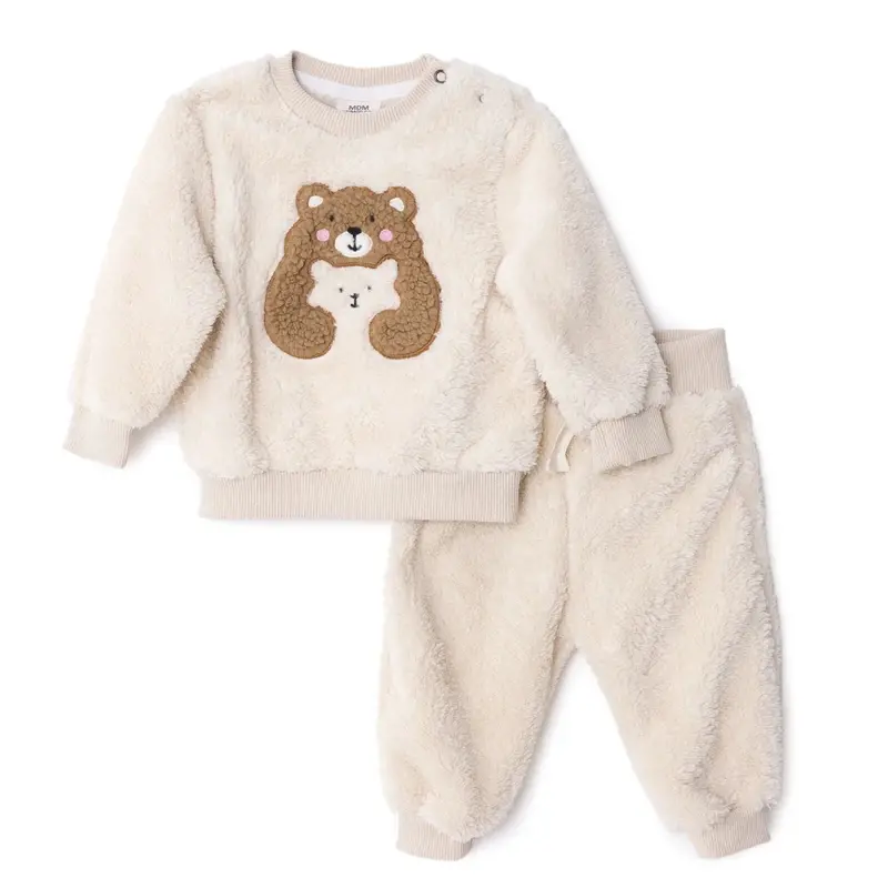 Midimod Newborn Sweatshirt-Footless Bottom - Ecru 1