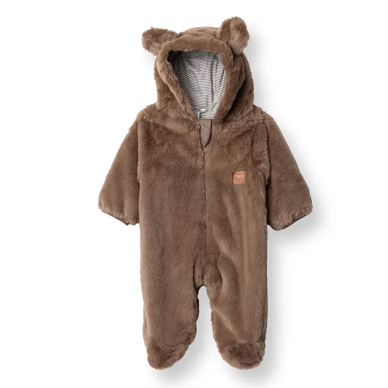 Midimod Newborn Welsoft Footed Jumpsuit - Brown 1
