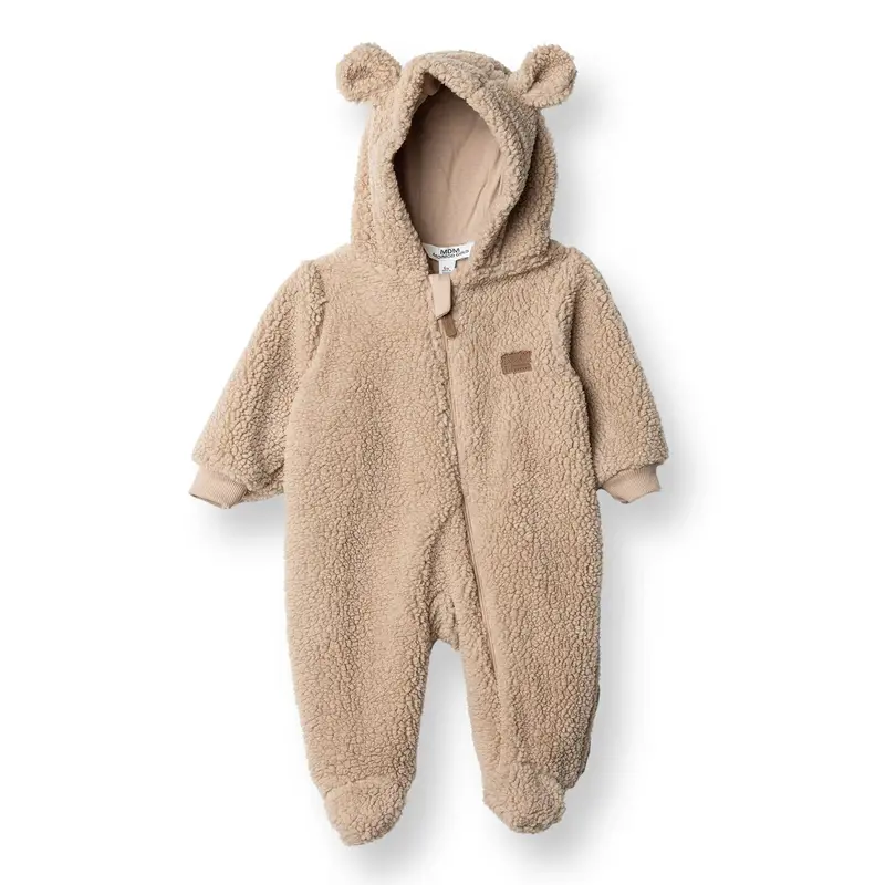 Midimod Newborn Welsoft Footed Jumpsuit - Light Brown 1