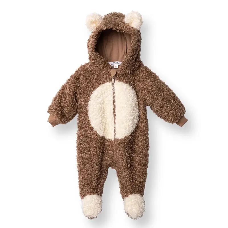 Midimod Newborn Welsoft Footled Jumpsuit - Brown 1