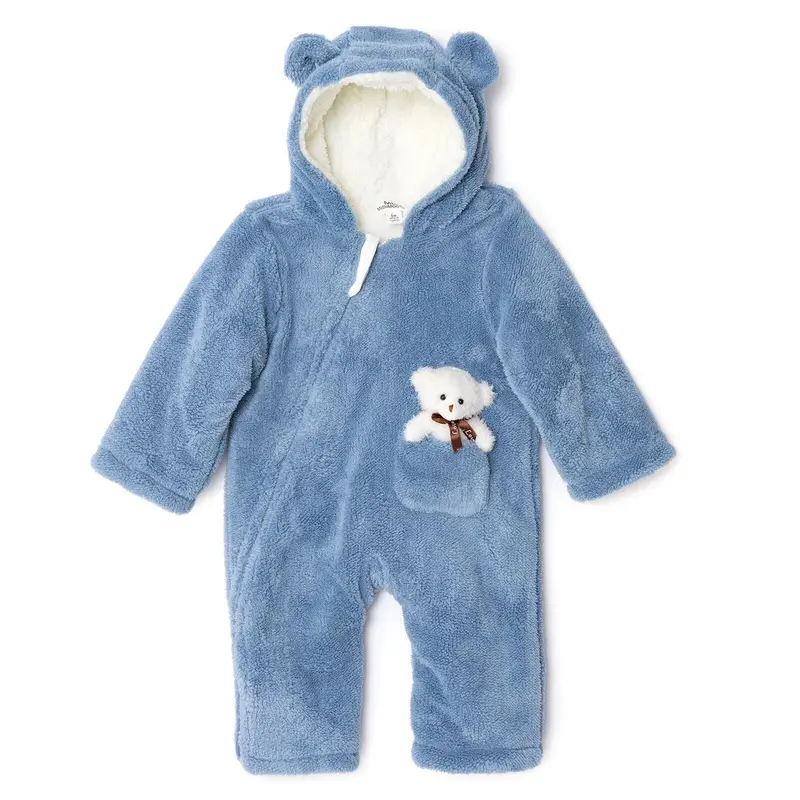 Midimod Newborn Welsoft Footless Jumpsuit - Blue 1