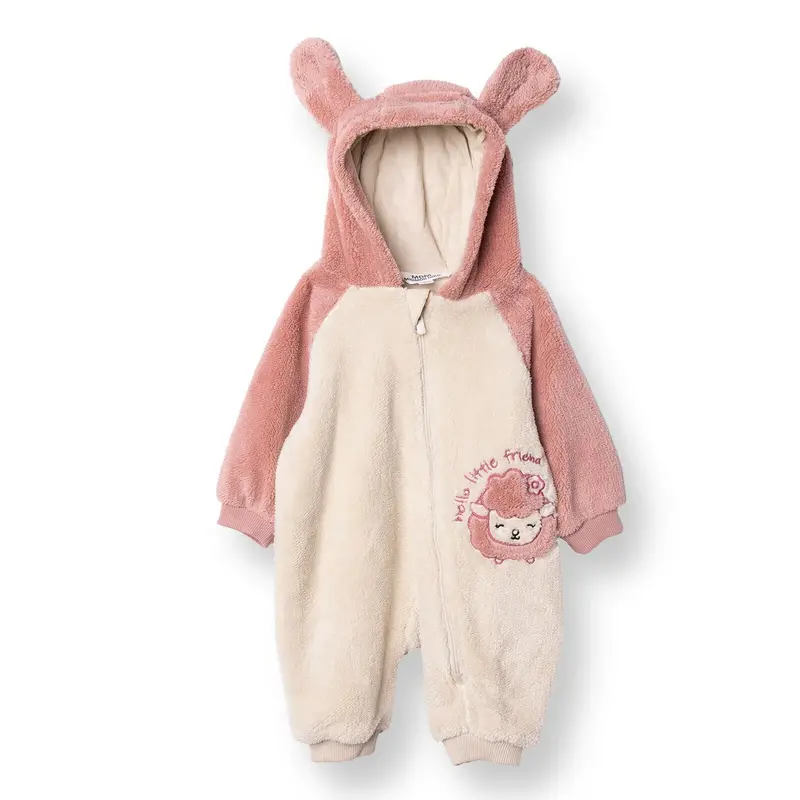 Midimod Newborn Welsoft Footless Jumpsuit - Ecru 1