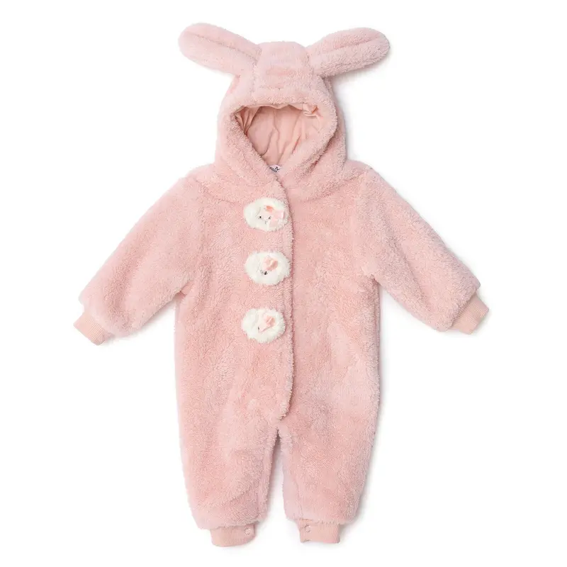 Midimod Newborn Welsoft Footless Jumpsuit - Pink 1