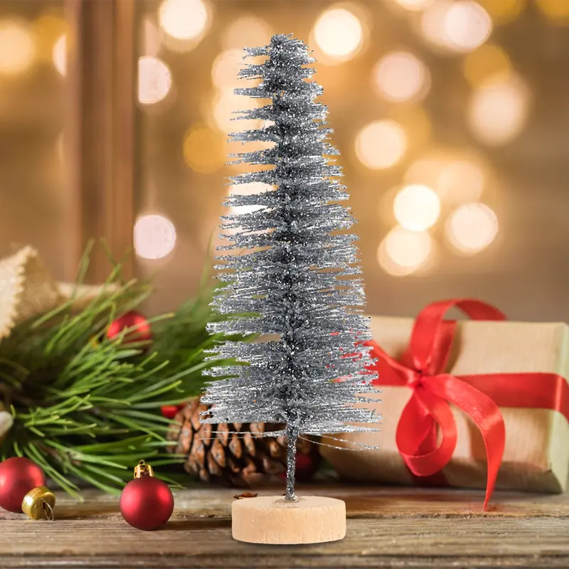 Mini Árbol Navideño Para Decoración De Mesa, 6 Pzas 1