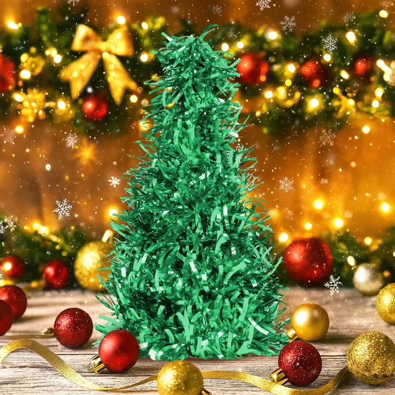 Mini Árbol, Tinsel, Color Verde 1