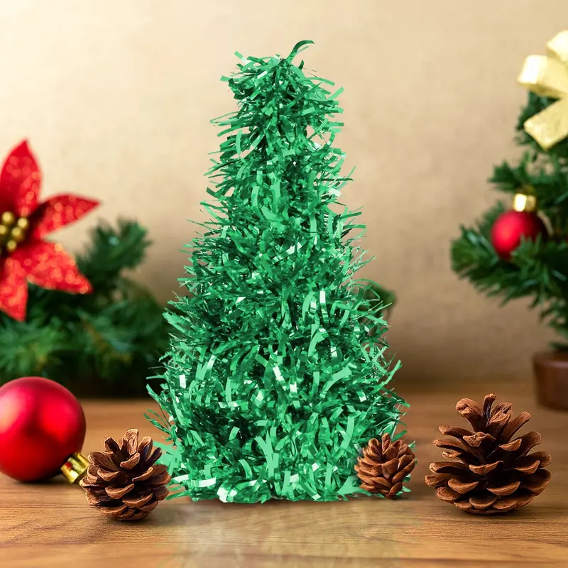 Mini Árbol, Tinsel, Color Verde 2