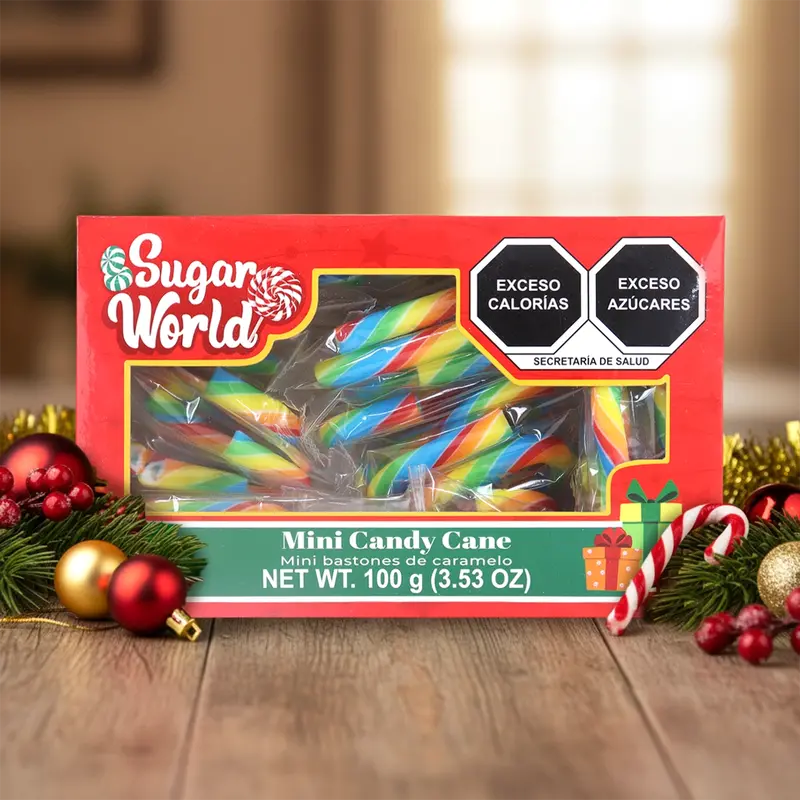 Mini Bastones De Dulce De Colores, 100 Gr 1