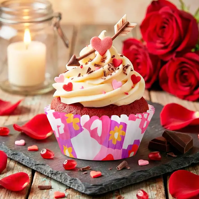 Mini Capacillos Para Cupcakes, Corazones 1