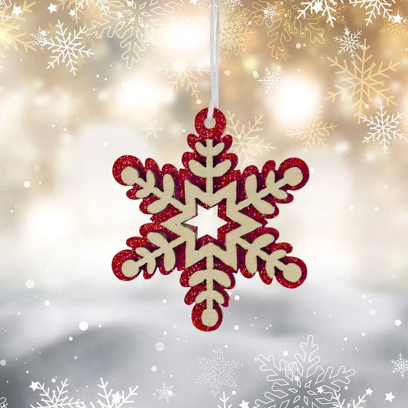 Mini Copos De Nieve, Glitter, 6 Pzas 1