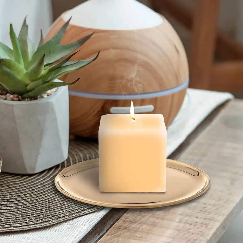 Mini Cubo De Cirio Aromático Color Beige 1