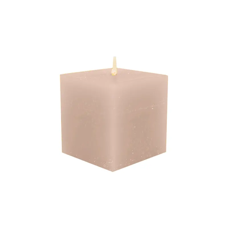 Mini Cubo De Cirio Aromático, Color Beige 5X6cm 2