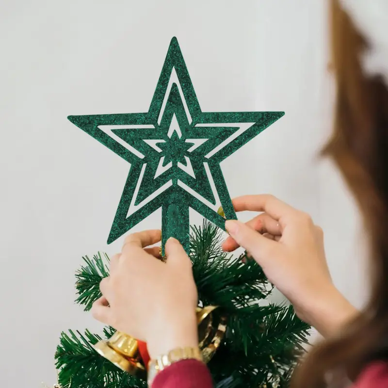 Mini Estrella Brillante, Punta De Árbol, Color Verde 1