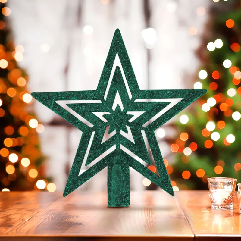 Mini Estrella Brillante, Punta De Árbol, Color Verde 2
