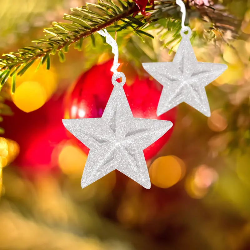 Mini Estrellas Navideñas Color Blanco 1
