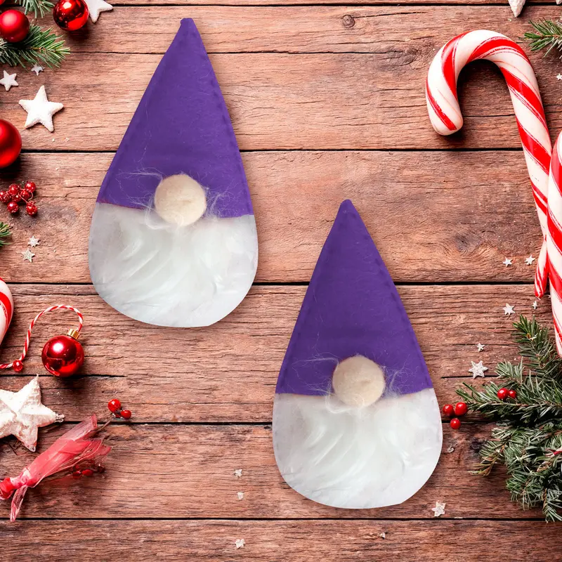 Mini Gnomos Decorativos, Color Morado, 2 Pzas 2